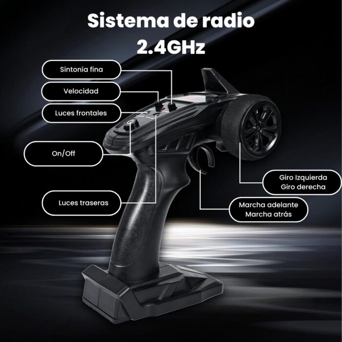 Camioneta Control Remoto 4x4 Waterproof 1:10 ToySky 46km/h - Imagen 4