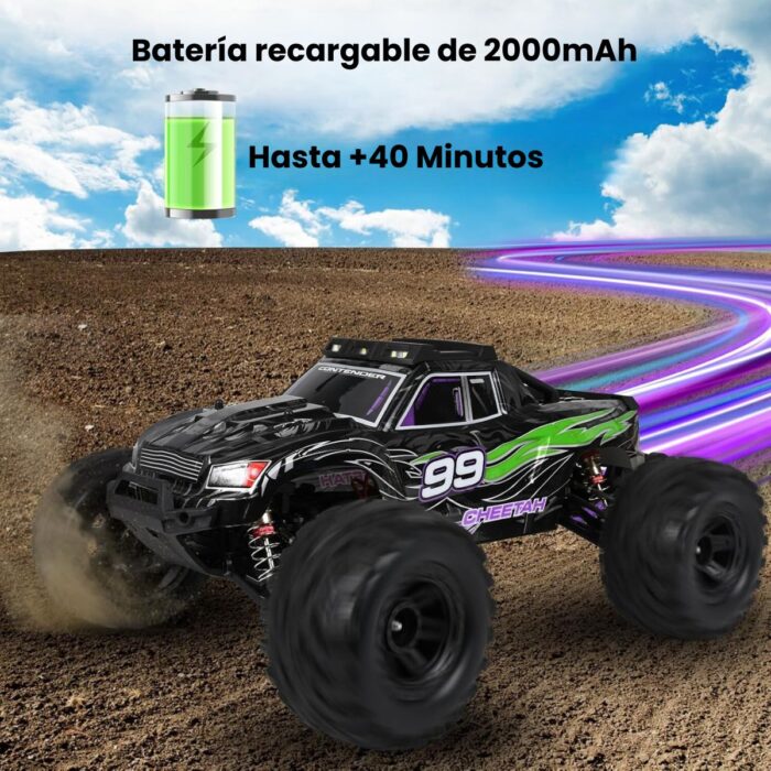 Camioneta Control Remoto 4x4 Waterproof 1:10 ToySky 46km/h - Imagen 7